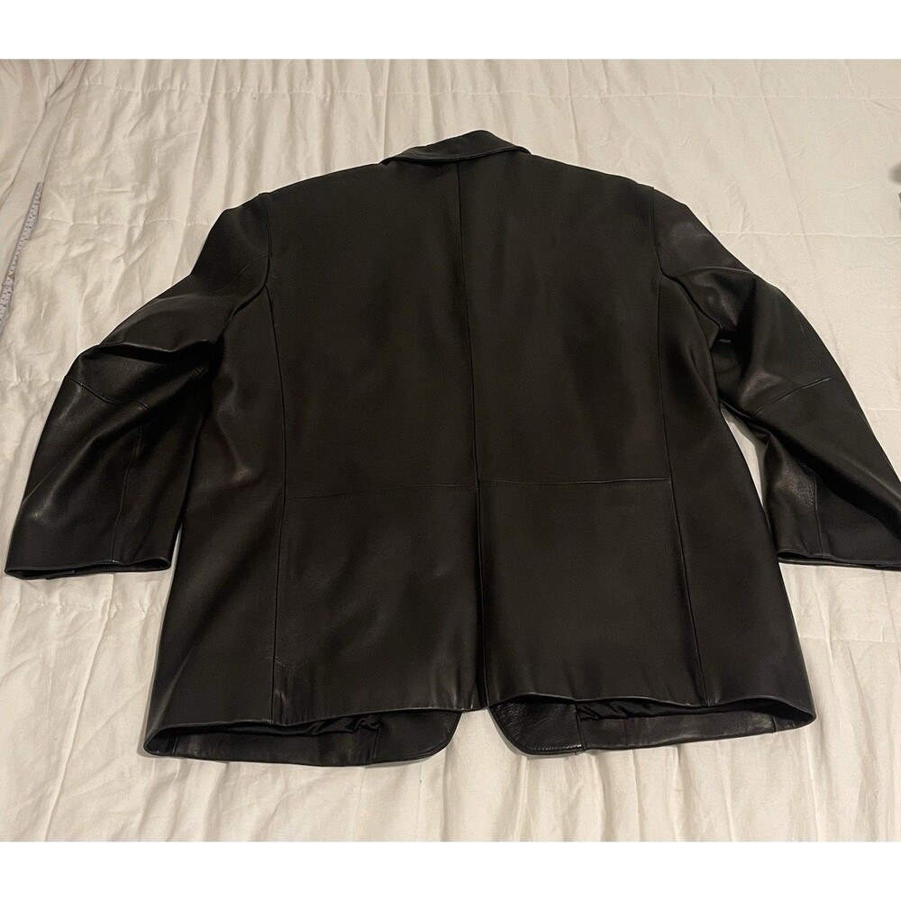 Ralph Lauren Men’s Black Soft Lamb Leather Jacket 3 Button LBB22W - Picture 4 of 16